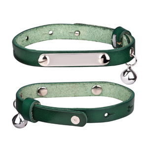 <span class=keywords><strong>Collar</strong></span> personalizado de lujo ajustable para mascotas, <span class=keywords><strong>collar</strong></span> de gato de cuero auténtico, con campana - Product Image 6