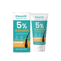Crème de massage du cuir chevelier à la kératine en marque propre, traitement du cuir chevelier, nettoyage en profondeur, purification, hydratation, soin quotidien, crème pour le cuir chevelier à la kératine