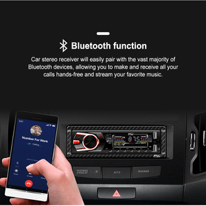 Chất lượng cao xe đài phát thanh MP3 máy nghe nhạc xe Stereo đài phát thanh <span class=keywords><strong>FM</strong></span> Aux Đầu vào nhận USB với BT âm thanh USB AUX âm nhạc - Product Image 4