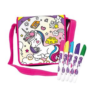 SY TOYS bricolage personnalisé Doodle sacs Art activité meilleur cadeau couleur votre propre <span class=keywords><strong>licorne</strong></span> sac de messager Kit d'artisanat pour les filles - Product Image 1