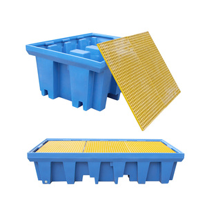Low Cost Single Double Ibc Spill Bund Pallet Carretilla elevadora Contenedor De <span class=keywords><strong>Derrames</strong></span> Estibas Antiderrame - Product Image 3