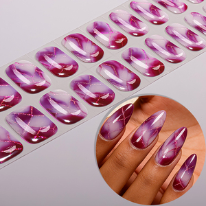 Gel UV NO UV al por mayor, nuevas pegatinas de gel UV para uñas, producto de belleza para uñas, envolturas de gel semicuradas sin UV. - Product Image 2