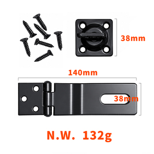 Loquet de sécurité robuste <span class=keywords><strong>en</strong></span> laiton et acier moderne avec vis de fixation pour portail, porte, abri, armoire, boîte à outils - Product Image 3