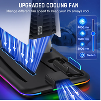 Support de refroidissement multifonctionnel avec double contrôleur, chargeur, station d'accueil pour console PS5 Playstation 5