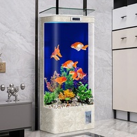 Nouvel Aquarium Vertical Intelligent 2026 en Verre Formé par Chaleur Intégré pour Salon