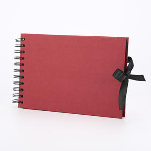 6 pouces Bow Ribbon Design Scrapbook <span class=keywords><strong>Photo</strong></span> <span class=keywords><strong>Album</strong></span> Invité DIY Memory Book avec Pages Noires pour Noël Anniversaire Cadeau <span class=keywords><strong>D</strong></span>'anniversaire - Product Image 5