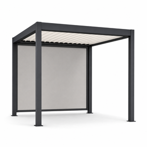 Pergola à toit ouvrant en aluminium RK-C1, structure d'ombrage pour jardin, gazebo extérieur avec revêtement poudré, pergola extérieure pour terrasse - Product Image 1