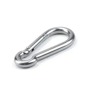 Wholesale 304 316 Stainless Steel Carabiner Metal Snap Hook Spring Buckle Key Ring For Handbag Keychain Lanyard Accessories