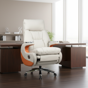 Ghế văn phòng da PU cao cấp cỡ lớn dành cho người có vóc dáng lớn, có thể ngả lưng và xoay, kiểu ghế bập bênh - Product Image 5