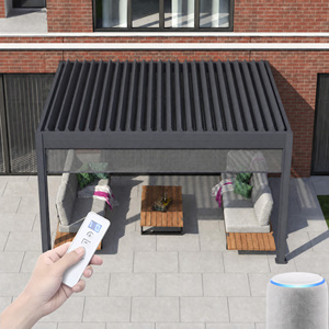 Pergola extérieure coupe-vent, imperméable et respirante <span class=keywords><strong>avec</strong></span> écran zippé, stores de patio, stores automatiques motorisés, stores enrouleurs extérieurs - Product Image 3