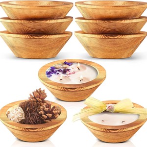 Paulownia Leere Teigschüsseln für Kerzen Hochwertige Holz-Kerzenaccessoires Dekoration für Familienfeiern und Aufbewahrung - Product Image 3