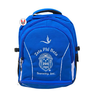 Mochila de poliéster para mujer con bordado de la hermandad Zeta Phi Beta |   Mochila de Viaje Personalizada Sublimada para Mujeres de la Hermandad ZPB - Product Image 4