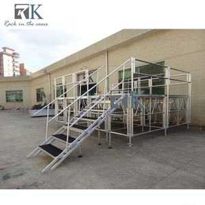 Escenario de altura ajustable con barandillas Suministro de escenario de marco de aluminio - Product Image 2