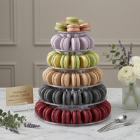Plateau à macarons personnalisable pour mariages, fêtes, options végétaliennes