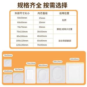 <b>Blank</b> stickers, custom-made, with added film and <b>ring</b>, transparent waterproof PU film, low-allergy plaster, Sanjiu Sanfu - Product Image 1