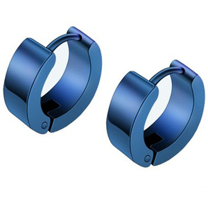 Pendientes Hombre Stainless Steel Punk Hip Hop Personality Earring Pendientes De <strong>Gota</strong> Round Blue Personality Earring - Product Image 4