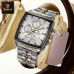 Montre-bracelet pour homme Binbond B911 <span class=keywords><strong>911</strong></span>, chronographe, calendrier, quartz, acier inoxydable, carrée, luxe, mode, originale. - Product Image 5