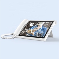 Téléphone Sans Fil de Bureau Android 10 Pouces avec Fente pour Carte SIM, Terminal Fixe Sans Fil pour Maison, Bureau, Hôtel, Banque, Chambre d'Hôpital