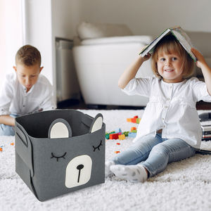 OEM Conception d'ours Organisateur de stockage de jouets pour enfants Paniers de stockage de jouets en feutre pour enfants Organisateur de vêtements secs - Product Image 5