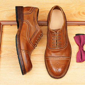 Nouvelles Chaussures Derby Homme 2026 Style Rond à Bout Carré, Chaussures de Cocktail Tendance à Motif Écossais, Personnalisables, Vente en Gros - Product Image 3