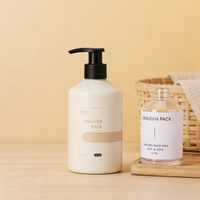 Botol Kaca Pompa Sabun Cair 16 Oz Besar 500ml, Kosong, Hijau, Model Bahu Miring Bulat, untuk Sampo, Gel, Lotion