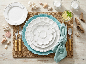 Service de table en céramique élégant à bords festonnés, assiettes en porcelaine <span class=keywords><strong>blanche</strong></span> gaufrée, vaisselle de cuisine, <span class=keywords><strong>assiette</strong></span> à dessert style shabby <span class=keywords><strong>chic</strong></span> - Product Image 1