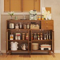 Meuble de rangement autoportant en bambou pour cuisine, buffet, armoire, organisateur