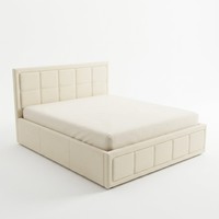 Modernes Soft-Bed-Design Smart Queen-Boxspringbettgestell Leinen-Polsterung Kieferholz Langlebig Grau Komfortabel Funktional 3-5 Jahre