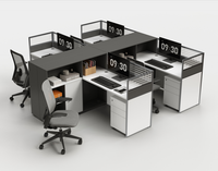 Nouvelle Arrivée Poste de Travail Modulaire Moderne pour Bureau, Cloison de Séparation, Bureau Ergonomique 4, 6 ou 8 Places pour Projets de Bureau