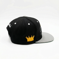 Casquette de baseball à 6 panneaux avec broderie 3D, visière grise, 100% coton, style streetwear hip-hop, unisexe, utilisable en toutes saisons