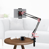 Support de tablette pliable multi-angles à bras long avec pince 360° °   Support de lit et de bureau rotatif et réglable pour téléphone et tablette de 4,7 à 12,9 pouces