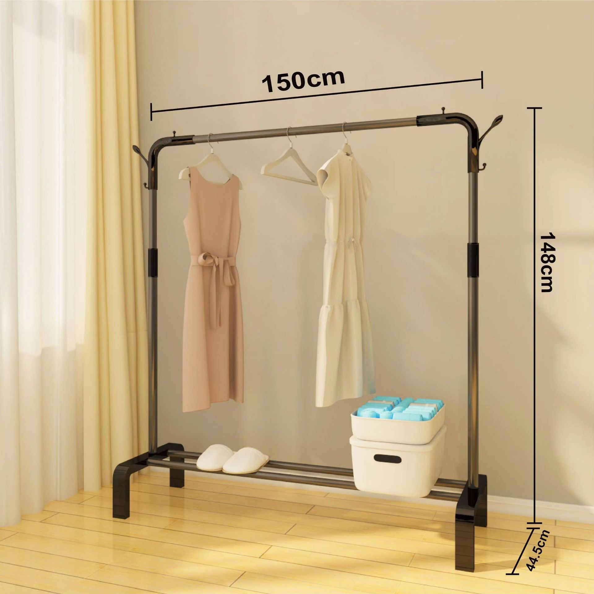 Puente en forma de U, negro 150