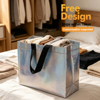 Sac de shopping personnalisable en non-tissé, grande capacité, écologique, résistant à l'humidité, durable, imperméable, pour exposition
