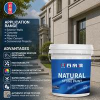 Peinture acrylique effet marbre pierre naturelle pour murs extérieurs, résistante aux intempéries et imperméable