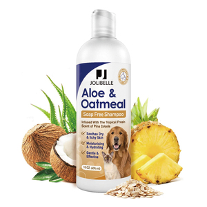 Shampoo pour <span class=keywords><strong>chien</strong></span> à l'avoine naturelle en marque propre avec de l'aloe vera apaisant pour les peaux sensibles, shampooing pour animaux de compagnie, formule <span class=keywords><strong>hypoallergénique</strong></span> - Product Image 1
