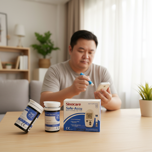 Glucómetro y Tiras Reactivas Económicas Sinocare Safe Accu - Product Image 1