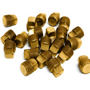 Brass Square Head Pipe Plug Fitting 1/2 Precision Tank Parts | PLUG 1-1/4" FORGED (Solid/Cored) Square Head Pipe Plug (AOL-02) - Product Image 3