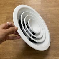 VENTECH RCD-VC - Grilles d'aération rondes en aluminium blanc - Type conique en option