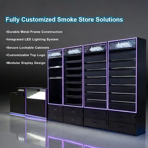حامل عرض سجائر LED مخصص من APEX مع تأثير المرآة اللانهائية وأدراج قابلة للقفل، حل عرض لمحلات التدخين - Product Image 2