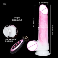 Realistischer Elite-Stoßdildo mit 42°C Sensor-Heizung, kabelloser Fernbedienung und Pulsfunktion für Erwachsene