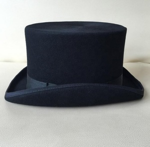 Vente en gros <span class=keywords><strong>de</strong></span> chapeaux hauts en feutre <span class=keywords><strong>de</strong></span> laine noire rigide en noir Hauteur 17cm - Product Image 5
