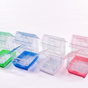 Jaula de Alambre Económica para Pájaros con Puerta de Alimentación y Base de Plástico para Aves Pequeñas, Fabricante de Casas para Mascotas - Product Image 1