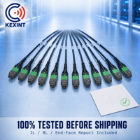 Kabel Trunk KEXINT 144F MTP Pro dengan Konektor MTP-12 APC Female untuk Penerapan Jaringan Utama Pusat Data Single Mode OS2