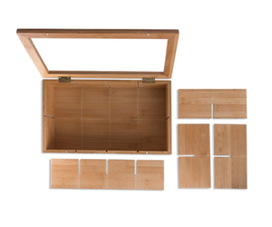 Wanuocraft Luxe Massief Bamboe Theedoos Op Maat Van Hoge Kwaliteit Geschilderde Rechthoekige Vorm Handgemaakt Logo Afdrukken 6 8 Compartimenten - Product Image 3