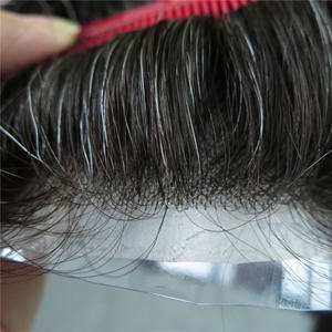 Peluca Masculina de Cabello Humano Indio, Base de Encaje Francés de 16 cm x 24 cm, Onda Natural, 130% de Densidad, Australia Erkek Peruk - Product Image 6