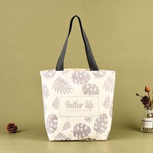 Design Wholesale Custom Logo <b>Printed</b> Reusable Cotton Canvas Tote Bag Blank Natural Shopping Bag in Stock for Supermarket Use - Product Image 1