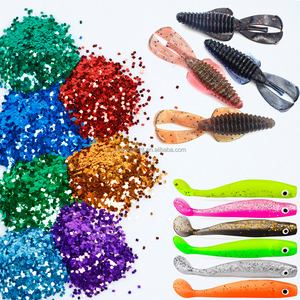 Toplu Mavi Yeşil Mor Altın Kare Şekilli Simler Polyester Simler Pul Balıkçılık Yemleri için Silikon Plastikler - Product Image 2