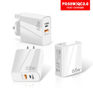 65 واط PD نيتريد الغاليوم شاحن سريع صغير PD + QC3.0 المملكة المتحدة محول الاتحاد الأوروبي الولايات المتحدة المملكة المتحدة شاحن الجدار لاستخدام الهاتف المحمول - Product Image 3