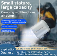 Pompe à air gonflable mini en gros, en plastique, 2200 mAh, 30-50 PSI, adaptateur de valve pour matelas pneumatique, camping, flotteurs de piscine