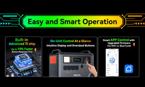 <span class=keywords><strong>Blackview</strong></span> OSCAL PowerMax 6000 Estación de energía portátil 57600Wh Batería máxima 120V/240V Control de aplicación inteligente Batería Extender Rugged Oscal - Product Image 2